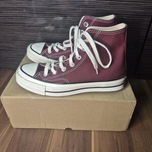 Converse Burgundy High-Top Sneakers